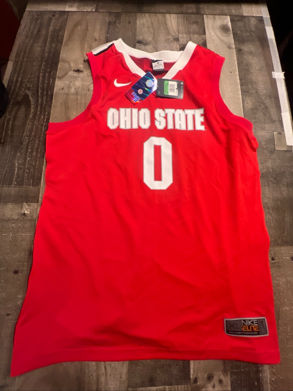Nike Red Ohio State Basketball Jersey with White Accents